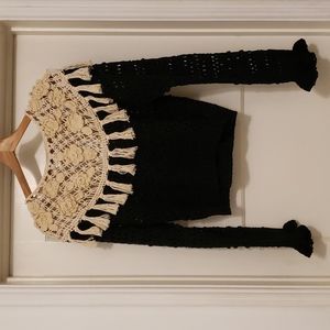 Zara Chunky knit Handcrafted Sweater S NWT